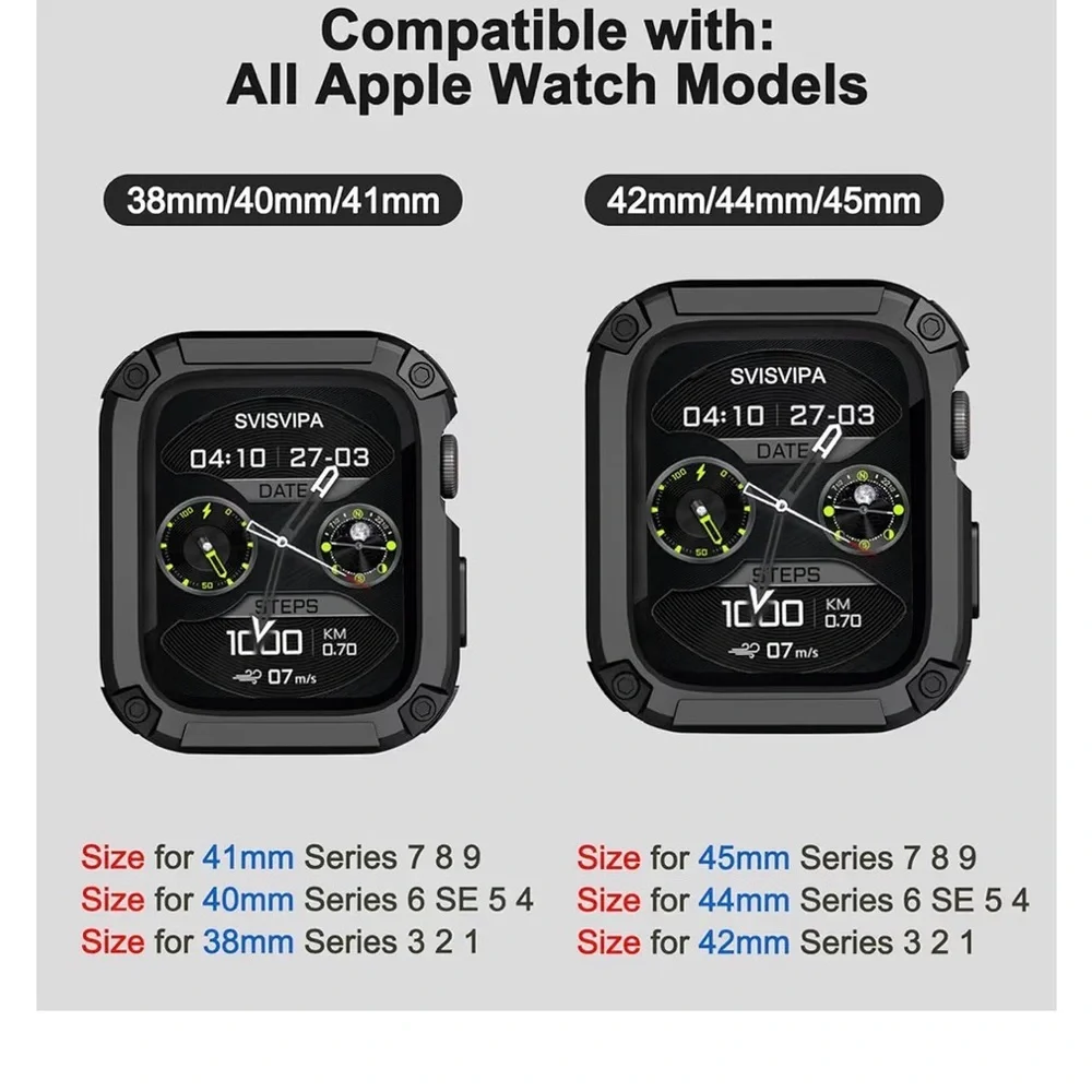 Rugged Smartwatch bands - Black and Green